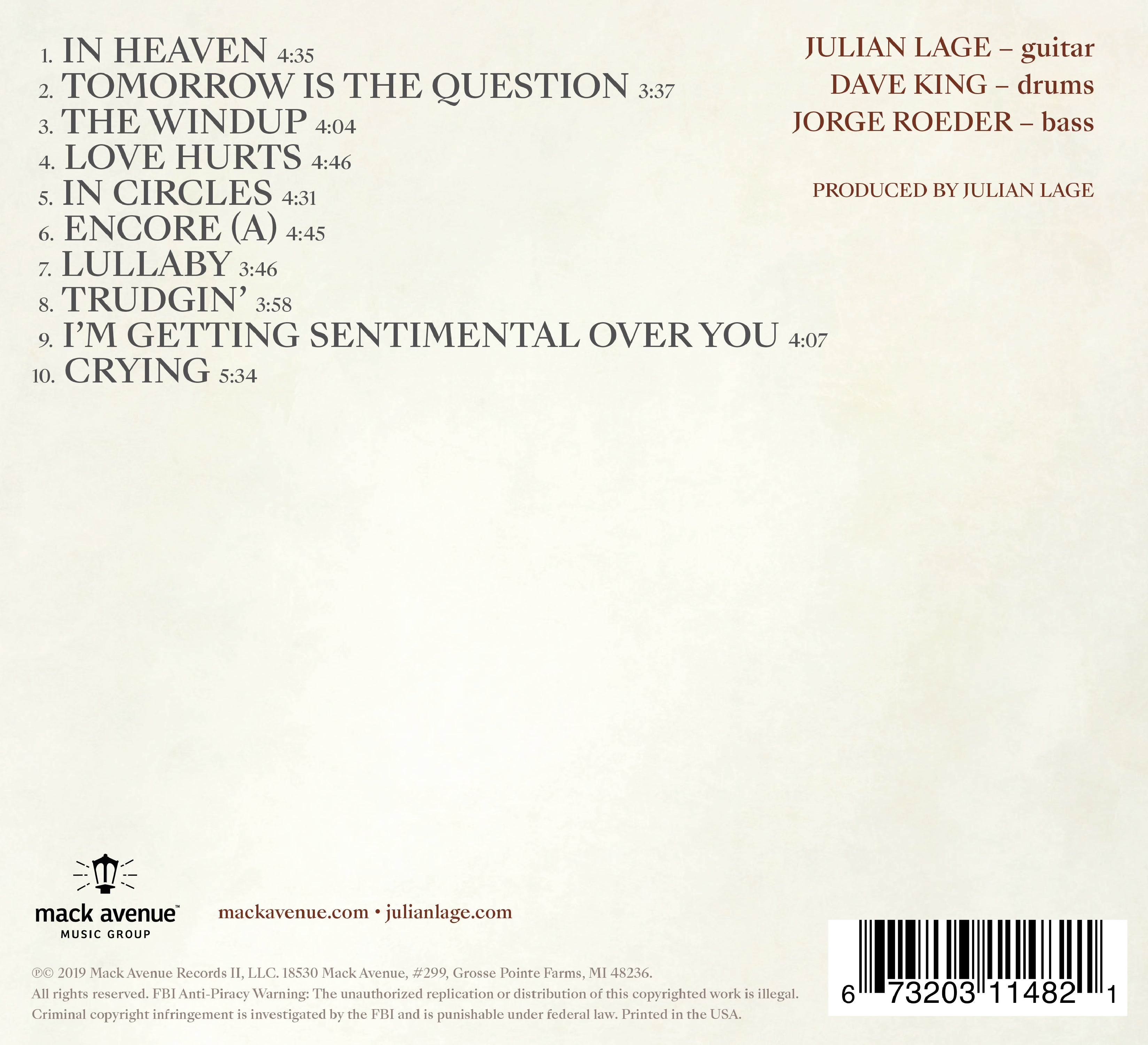 Julian Lage – Mack Avenue Music Group